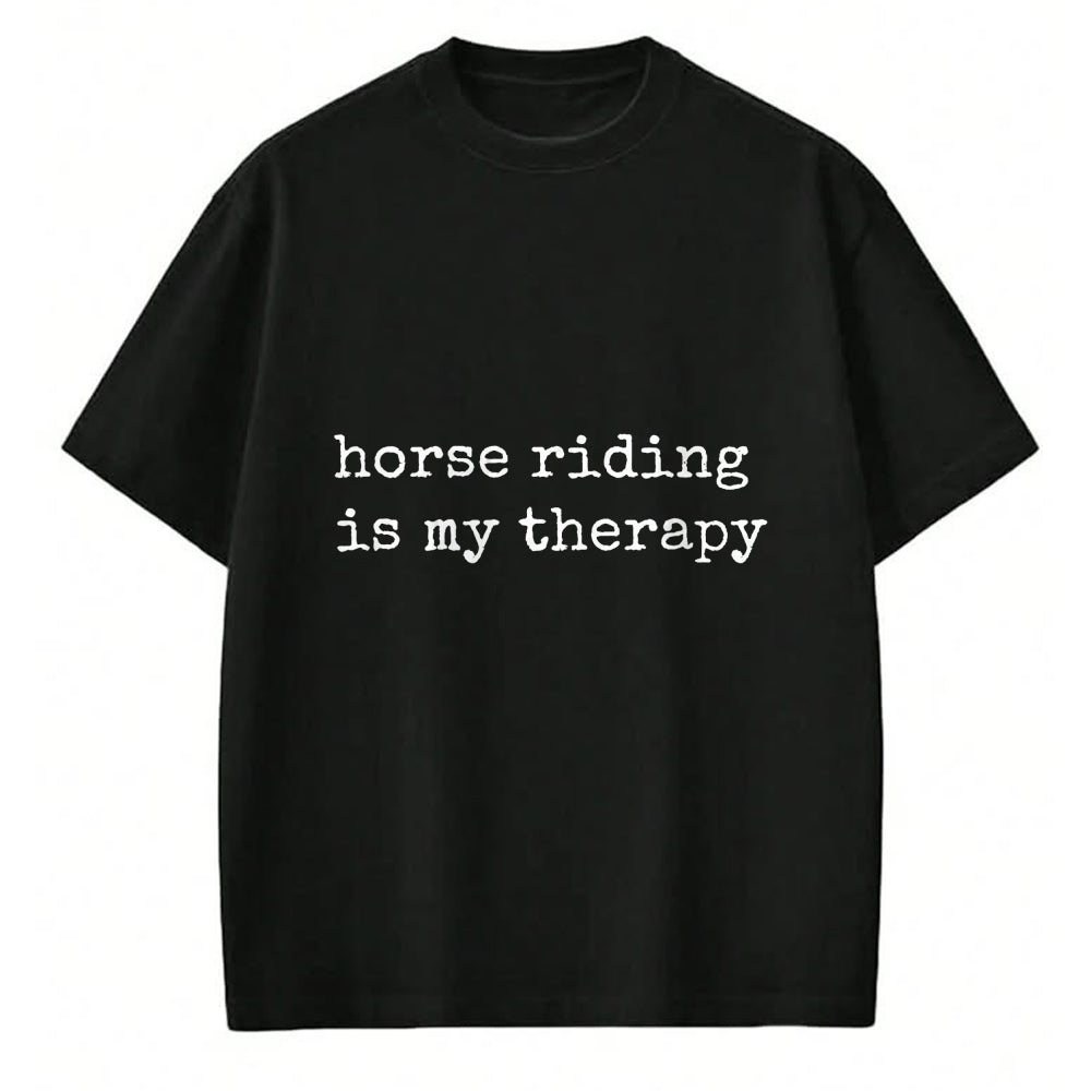 Best Horse Lover Shirt , Funny Horse UnisexT-Shirt/Hoodie/Sweatshirt HLT00 - Horse Riding is My Therapy, Horseback Riding Gifts Women Men T-Shirt