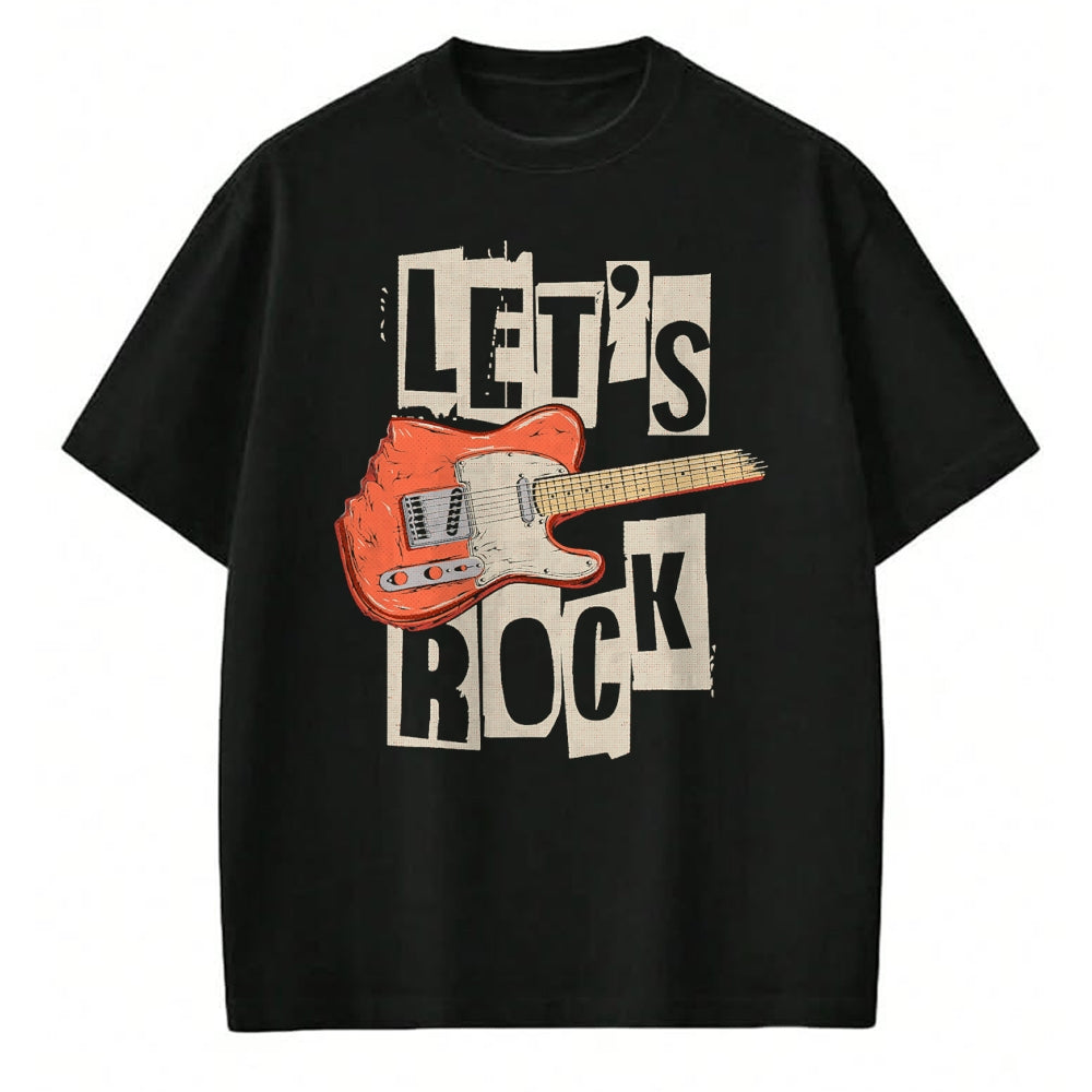 Guitar Lover Shirt, Funny Guitar UnisexT-Shirt/Hoodie/Sweatshirt HLT00 - Let_s Rock Electric Guitar Music Lovers Band Guitarists Retro T-Shirt