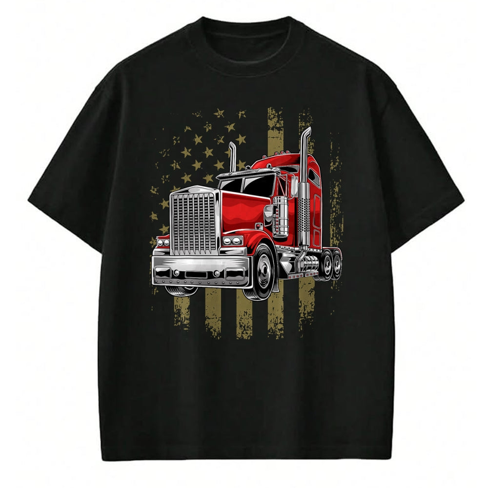 Best Truck Driver Life Shirt, Funny Trucker UnisexT-Shirt/Hoodie/Sweatshirt HLT00 - Patriotic Truck Driver American Flag Shirt Trucker Gifts Men T-Shirt
