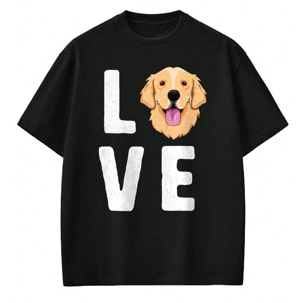 Dog Love Shirt, Dog Lover Gift T-Shirt/Hoodie/Sweatshirt HLT00 - LOVE Golden Retrievers T-Shirt for Women KIds Dog Pet Gift T-Shirt
