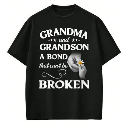 Best Grandma Shirt, Proud Grandma Unisex T-Shirt/Hoodie/Sweatshirt HLT00 - Grandma and Grandson A Bond That Can't Be Broken T-Shirt