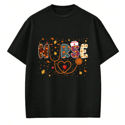 Funny Nurse Shirt, Nurse Unisex T-Shirt/Hoodie/Sweatshirt HLT00 - Nursing Thanksgiving Day Stethoscope Fall Nurse Costume T-Shirt