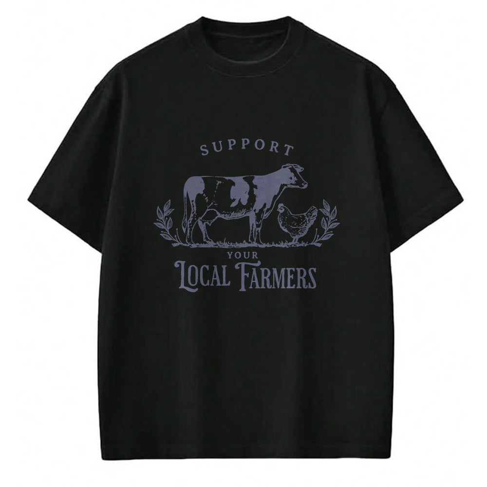 Best Farmer Life Shirt, Funny Farmer UnisexT-Shirt/Hoodie/Sweatshirt HLT00 - Support Your Local Cattle Rancher Farmer Country Farm Life T-Shirt