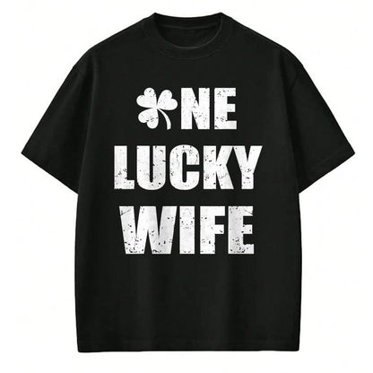 Best Wife Shirt, Wife and Husband Unisex T-Shirt/Hoodie/Sweatshirt HLT00 - Gift for wife T shirt, lucky wife   One Lucky Wife Funny St Patricks Day Shamrock Aunt Gift T-Shirt (1)