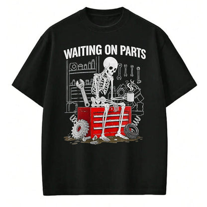 Best Mechanic Life Shirt, Funny Mechanic UnisexT-Shirt/Hoodie/Sweatshirt HLT00 - Funny Waiting On Parts Mechanic Skeleton Auto Repair Life T-Shirt, Men, Black, 3X-Large (1)