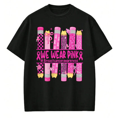 Best Teacher Shirt, Funny Teacher UnisexT-Shirt/Hoodie/Sweatshirt HLT00 - in October We Wear Pink Breast Cancer Awareness Teacher Kids T-Shirt
