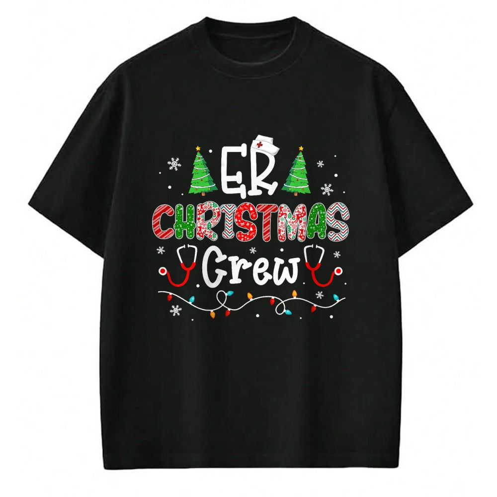 Funny Nurse Shirt, Nurse Unisex T-Shirt/Hoodie/Sweatshirt HLT00 - ER Christmas Crew Emergency Room Nurse ER Techs Secretary T-Shirt