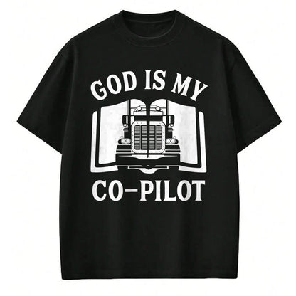 Best Truck Driver Life Shirt, Funny Trucker UnisexT-Shirt/Hoodie/Sweatshirt HLT00 - Christian God Co Pilot Trucker Truck Driver T-Shirt