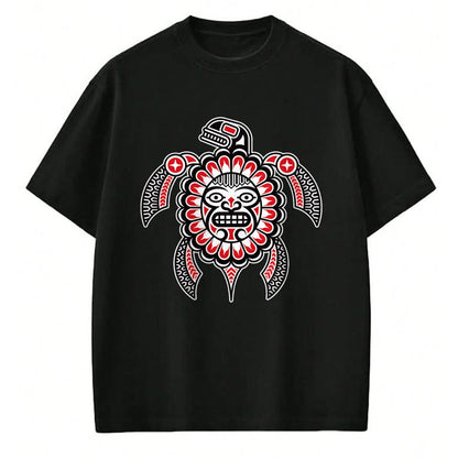 Native American T-Shirts, Vintage Native American Unisex T-Shirt/Hoodie/Sweatshirt HLT00 - Haida Turtle American Indian Native America Indigenous