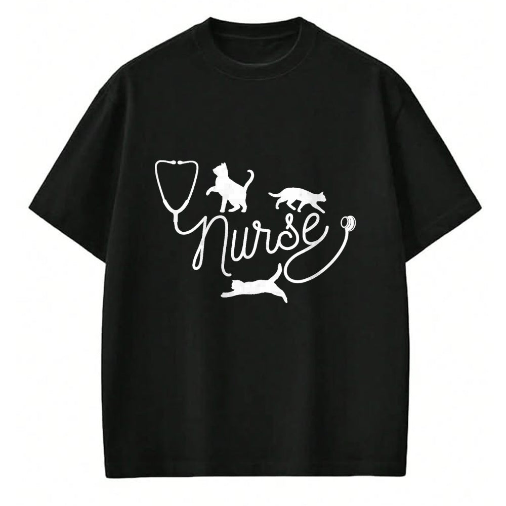 Funny Nurse Shirt, Nurse Unisex T-Shirt/Hoodie/Sweatshirt HLT00 - Nurse Cat Mom - RN Nurse and Cat Lovers T-Shirt