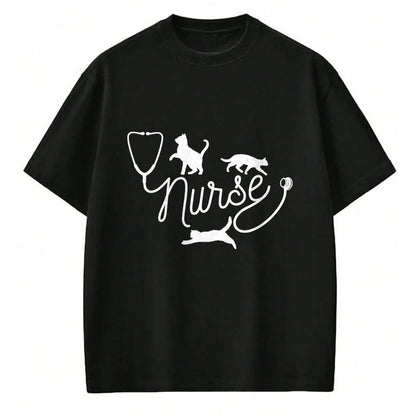 Funny Nurse Shirt, Nurse Unisex T-Shirt/Hoodie/Sweatshirt HLT00 - Nurse Cat Mom - RN Nurse and Cat Lovers T-Shirt