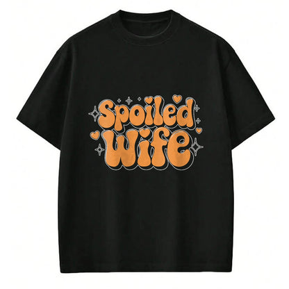 Best Wife Shirt, Wife and Husband Unisex T-Shirt/Hoodie/Sweatshirt HLT00 - Gift for wife T shirt, spoiled wife   Womens Spoiled Wife V-Neck T-Shirt