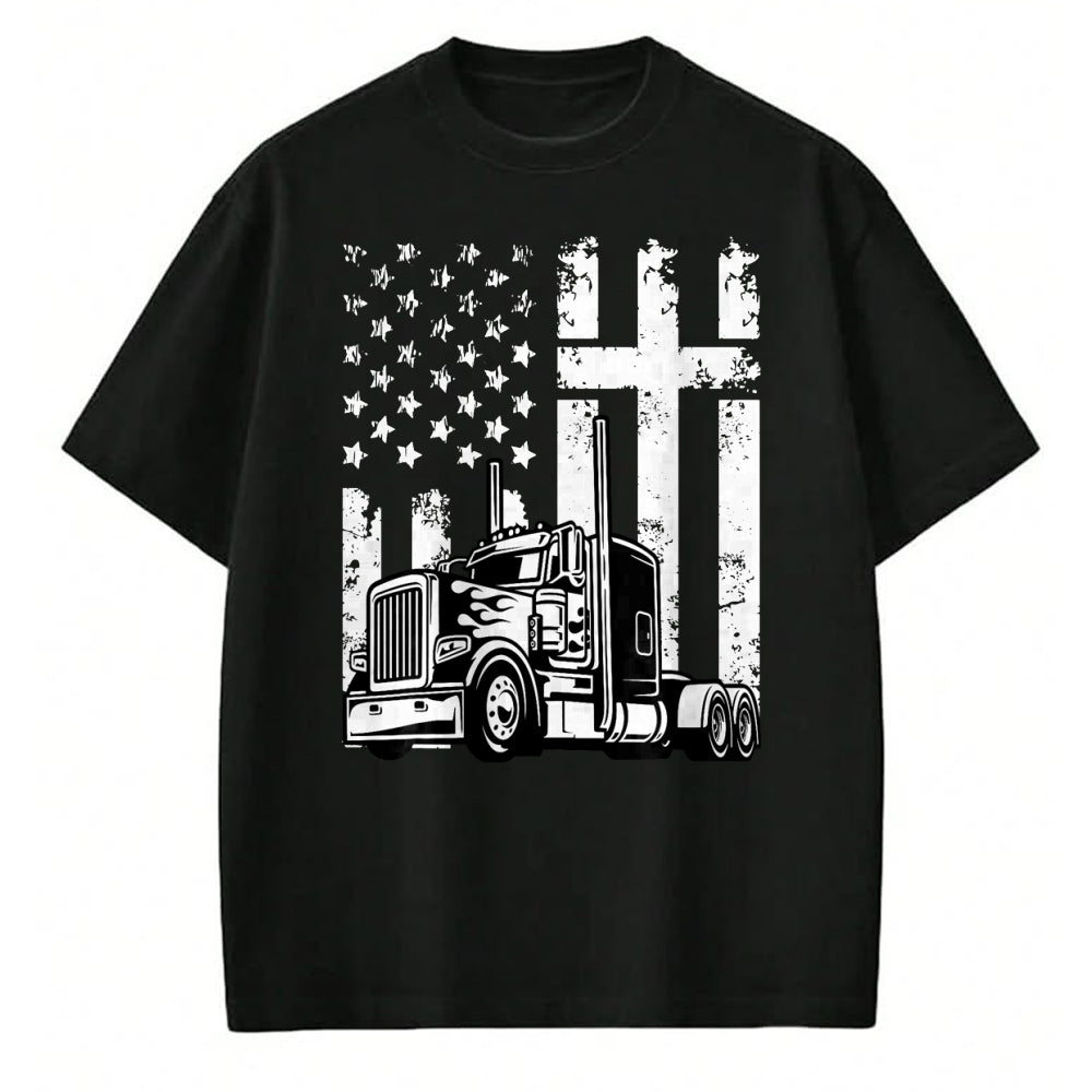 Best Truck Driver Life Shirt, Funny Trucker UnisexT-Shirt/Hoodie/Sweatshirt HLT00 - Semi Truck American Flag Christian Truck Driver Patriotic T-Shirt