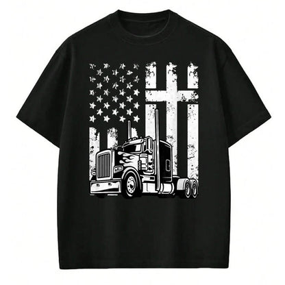 Best Truck Driver Life Shirt, Funny Trucker UnisexT-Shirt/Hoodie/Sweatshirt HLT00 - Semi Truck American Flag Christian Truck Driver Patriotic T-Shirt