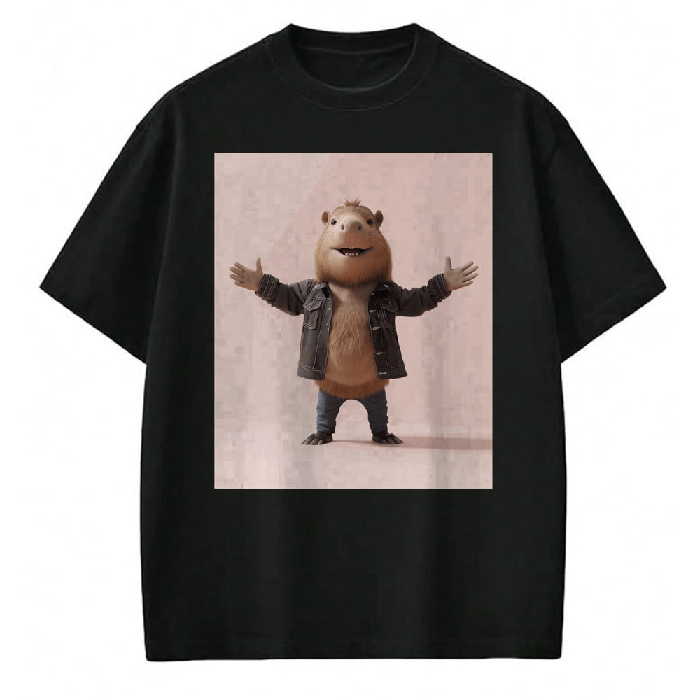 Cute Capybara Shirt, Funny Capybara Unisex T-Shirt/Hoodie/Sweatshirt HLT00 - Funny Graphic Capybara Long Sleeve T-Shirt (14)