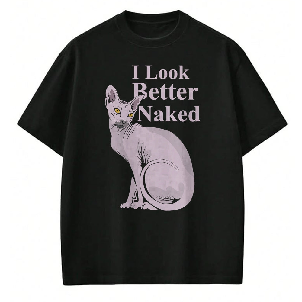 Cat Love Shirt, Funny Cat Lover Gift UnisexT-Shirt/Hoodie/Sweatshirt HLT00 - Sphynx Naked Funny Cat T-Shirt Kitten Gift T-Shirt