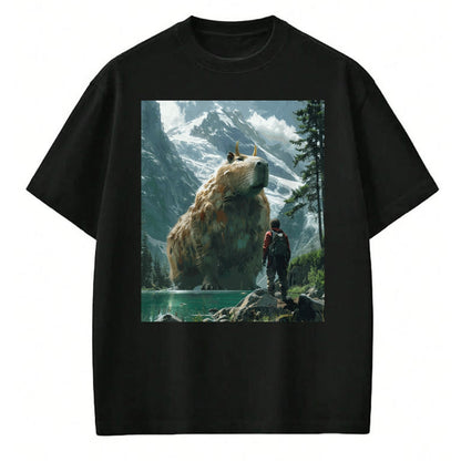 Cute Capybara Shirt, Funny Capybara Unisex T-Shirt/Hoodie/Sweatshirt HLT00 - Funny Graphic Capybara Long Sleeve T-Shirt (1)