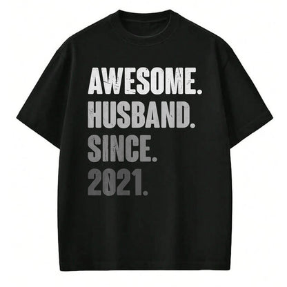 Best Wife Shirt, Wife and Husband Unisex T-Shirt/Hoodie/Sweatshirt HLT00 - 3rd Year Wedding Anniversary Epic Awesome Husband Since 2021 T-Shirt (3)