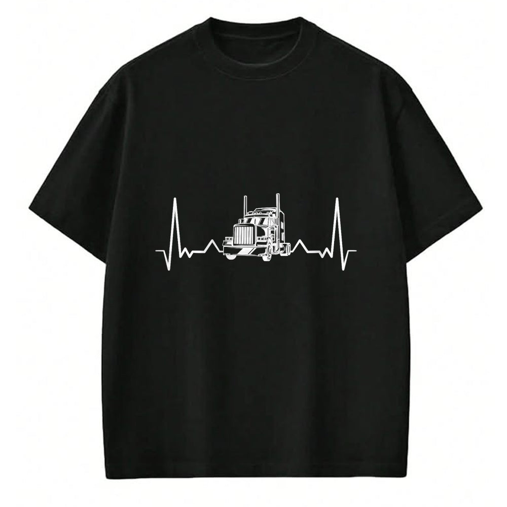 Best Truck Driver Life Shirt, Funny Trucker UnisexT-Shirt/Hoodie/Sweatshirt HLT00 - Heartbeat truck trucker pulse gift truck driver T-Shirt