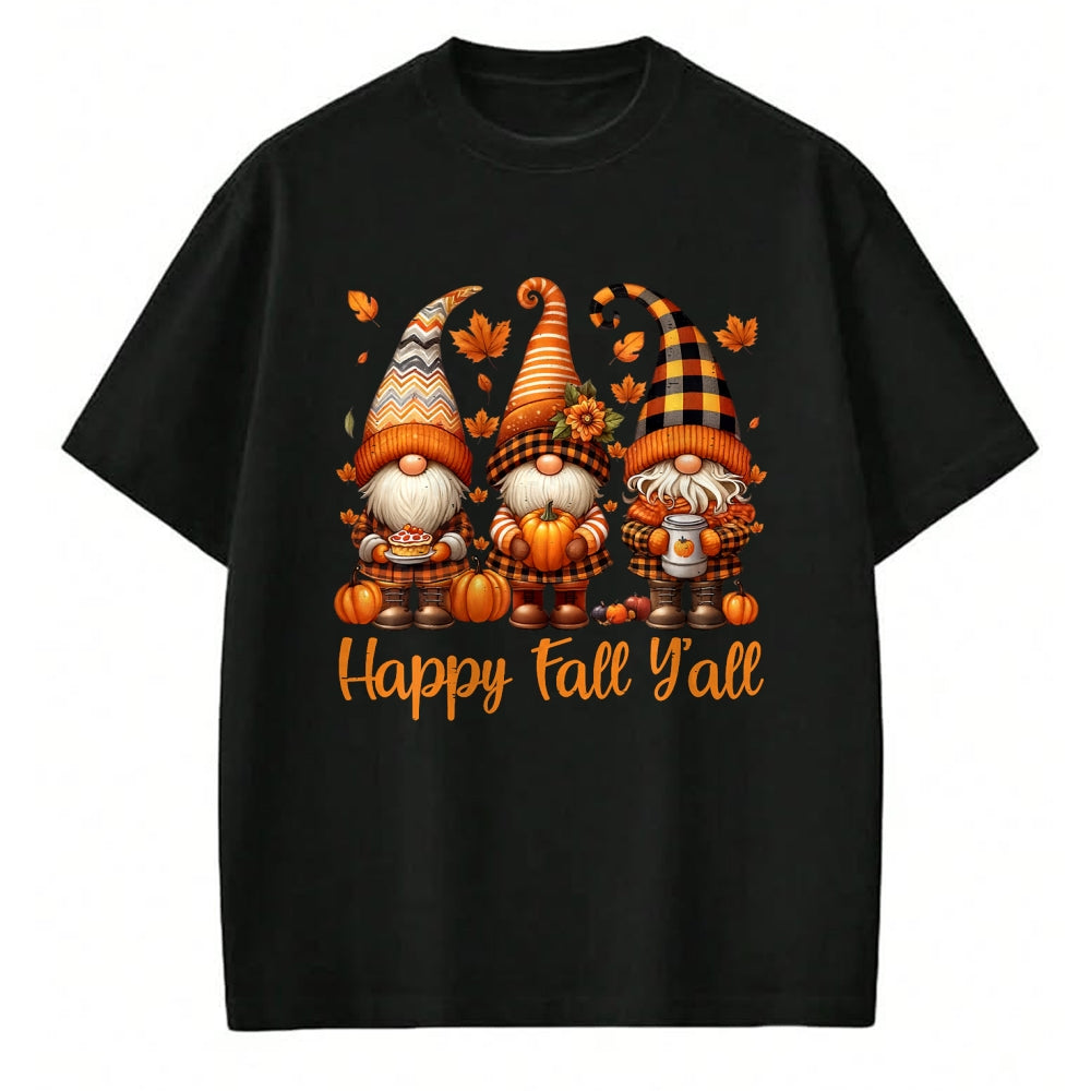 Best Thanksgiving Family Shirt , Funny Thanksgiving UnisexT-Shirt/Hoodie/Sweatshirt HLT00 - Happy Fall Y'all Gnome Pumpkin Autumn Thanksgiving Men Women T-Shirt