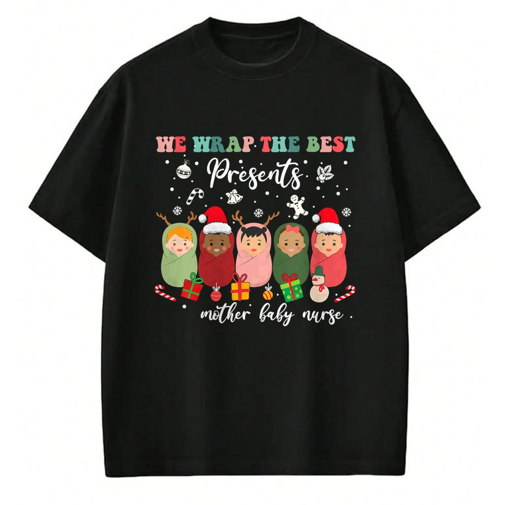 Funny Nurse Shirt, Nurse Unisex T-Shirt/Hoodie/Sweatshirt HLT00 - Mother Baby Nurse Christmas Postpartum Nursing NP RN Squad T-Shirt