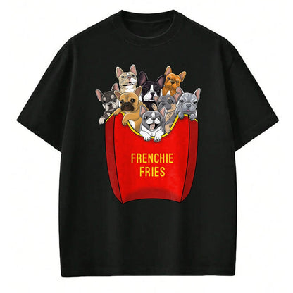 Dog Love Shirt, Dog Lover Gift T-Shirt/Hoodie/Sweatshirt HLT00 - Frenchie Fries Shirt French Bulldog Dog Mom Dog Dad Cute T-Shirt