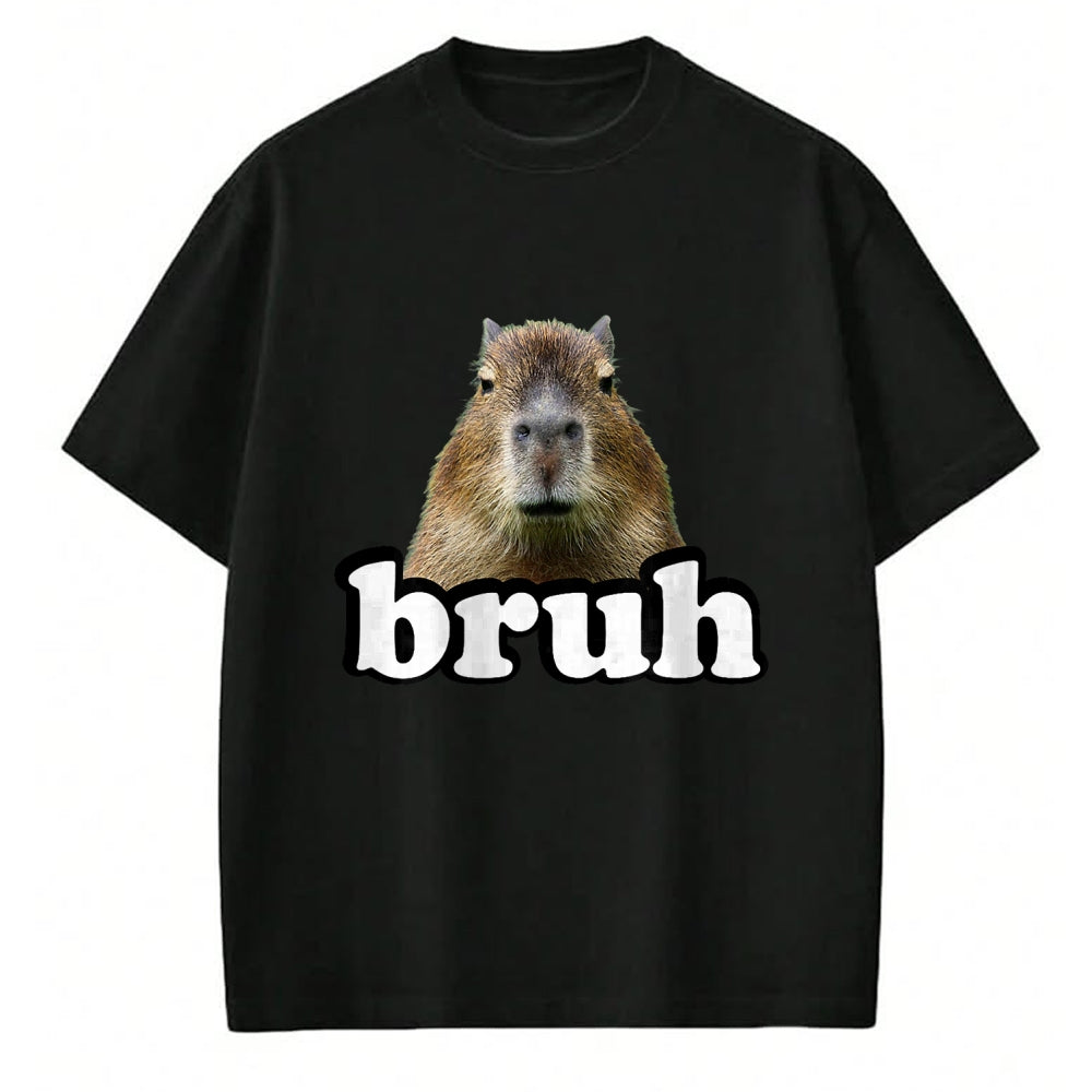 Cute Capybara Shirt, Funny Capybara Unisex T-Shirt/Hoodie/Sweatshirt HLT00 - Mens Womens Kids Meme Lover Bruh Capybara T-Shirt