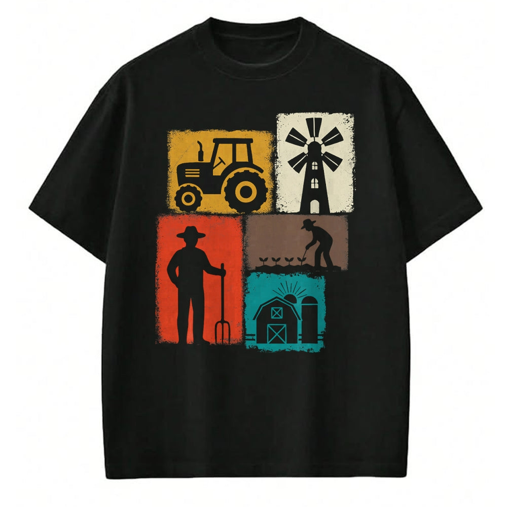 Best Farmer Life Shirt, Funny Farmer UnisexT-Shirt/Hoodie/Sweatshirt HLT00 - Farmer Vintage Collage Farming Men Rancher Cowboy Farm Owner T-Shirt