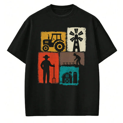 Best Farmer Life Shirt, Funny Farmer UnisexT-Shirt/Hoodie/Sweatshirt HLT00 - Farmer Vintage Collage Farming Men Rancher Cowboy Farm Owner T-Shirt