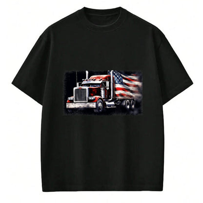 Best Truck Driver Life Shirt, Funny Trucker UnisexT-Shirt/Hoodie/Sweatshirt HLT00 - US American Flag Semi Truck Driver Trucker T-Shirt