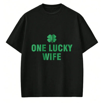 Best Wife Shirt, Wife and Husband Unisex T-Shirt/Hoodie/Sweatshirt HLT00 - Gift for wife T shirt, lucky wife   One Lucky Wife Zip Hoodie