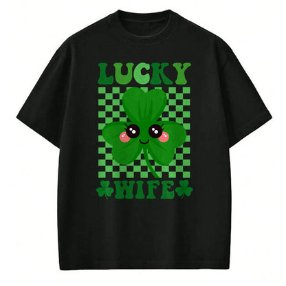 Best Wife Shirt, Wife and Husband Unisex T-Shirt/Hoodie/Sweatshirt HLT00 - Gift for wife T shirt, lucky wife   Lucky Wife Rainbow St Patricks Day Lucky Wife Long Sleeve T-Shir (2)