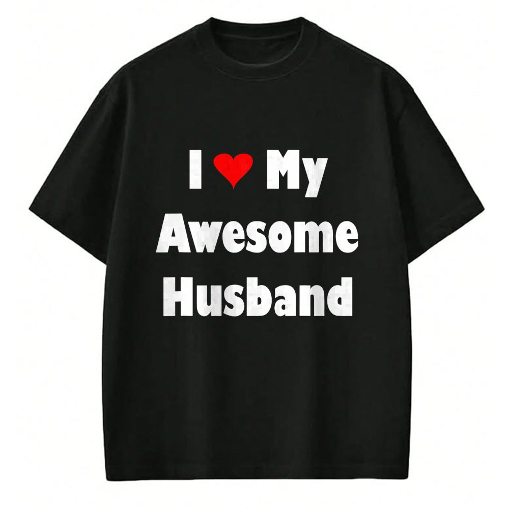 Best Wife Shirt, Wife and Husband Unisex T-Shirt/Hoodie/Sweatshirt HLT00 - Womens My Husband Is Awesome Tee I Love My Awesome Husband T-Shirt