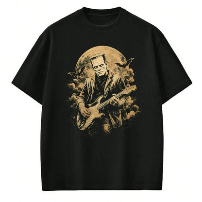 Guitar Lover Shirt, Funny Guitar UnisexT-Shirt/Hoodie/Sweatshirt HLT00 - Frankenstein Guitar Halloween Graphic T-Shirt (1)