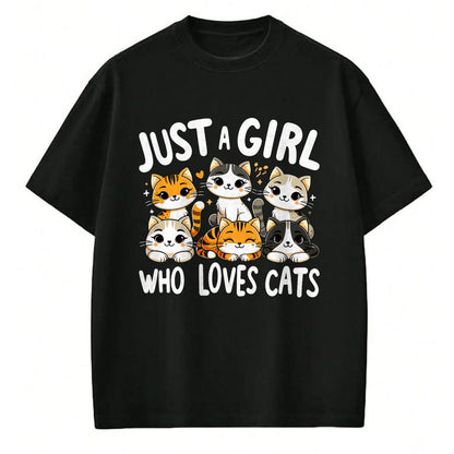 Cat Love Shirt, Funny Cat Lover Gift UnisexT-Shirt/Hoodie/Sweatshirt HLT00 - Cats Lover Just A Girl Who Loves Cat T-Shirt (1)