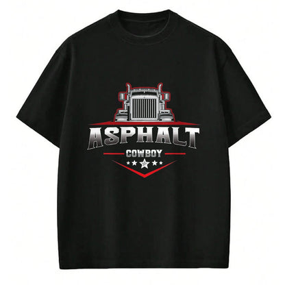 Best Truck Driver Life Shirt, Funny Trucker UnisexT-Shirt/Hoodie/Sweatshirt HLT00 - Asphalt Cowboy Trucker Truck Driver Highway 18 Wheeler Road T-Shirt, Men, Black, 3X-Large