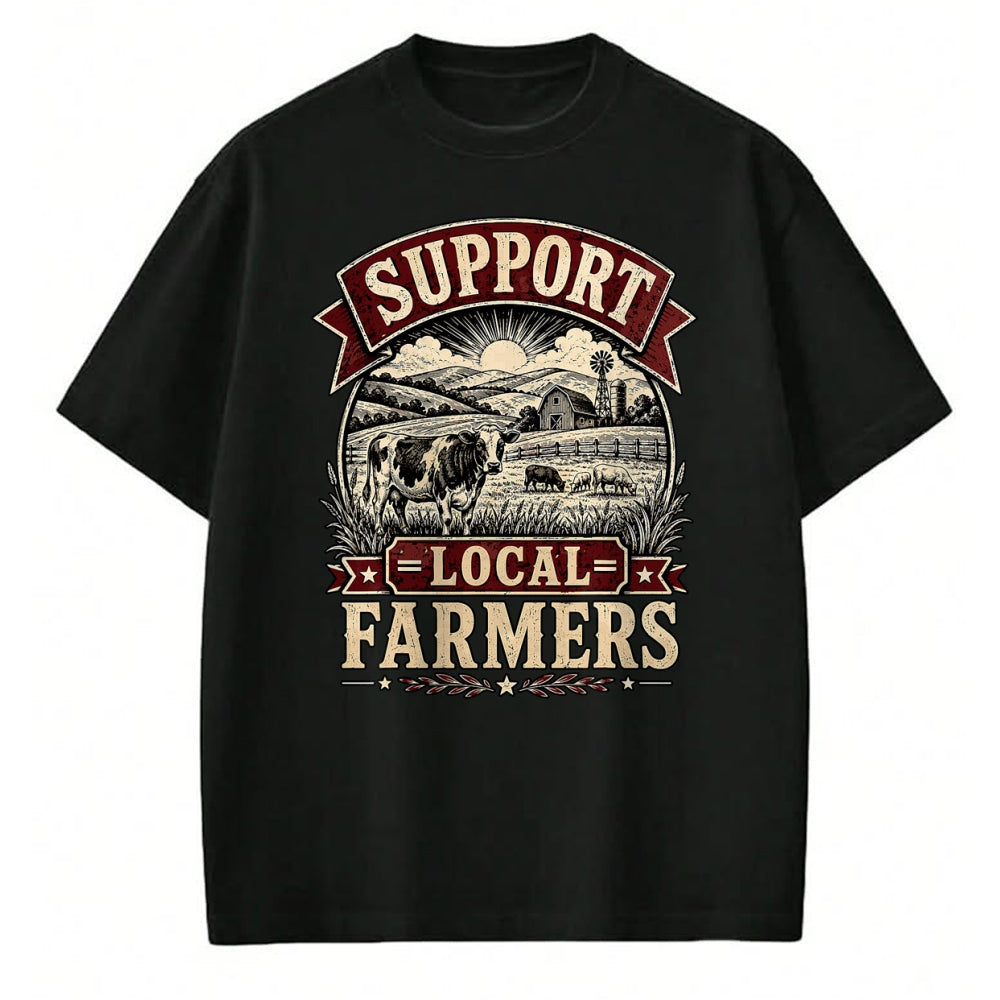 Best Farmer Life Shirt, Funny Farmer UnisexT-Shirt/Hoodie/Sweatshirt HLT00 - Support Local Farmers Farm Cow Barn Agriculture Country T-Shirt