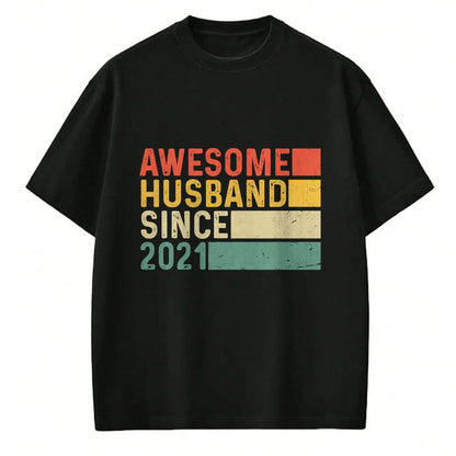 Best Wife Shirt, Wife and Husband Unisex T-Shirt/Hoodie/Sweatshirt HLT00 - 3rd Year Wedding Anniversary Epic Awesome Husband Since 2021 T-Shirt (1)
