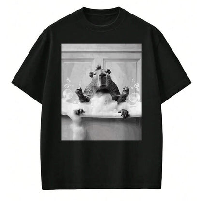 Cute Capybara Shirt, Funny Capybara Unisex T-Shirt/Hoodie/Sweatshirt HLT00 - Funny Graphic Capybara Long Sleeve T-Shirt (15)