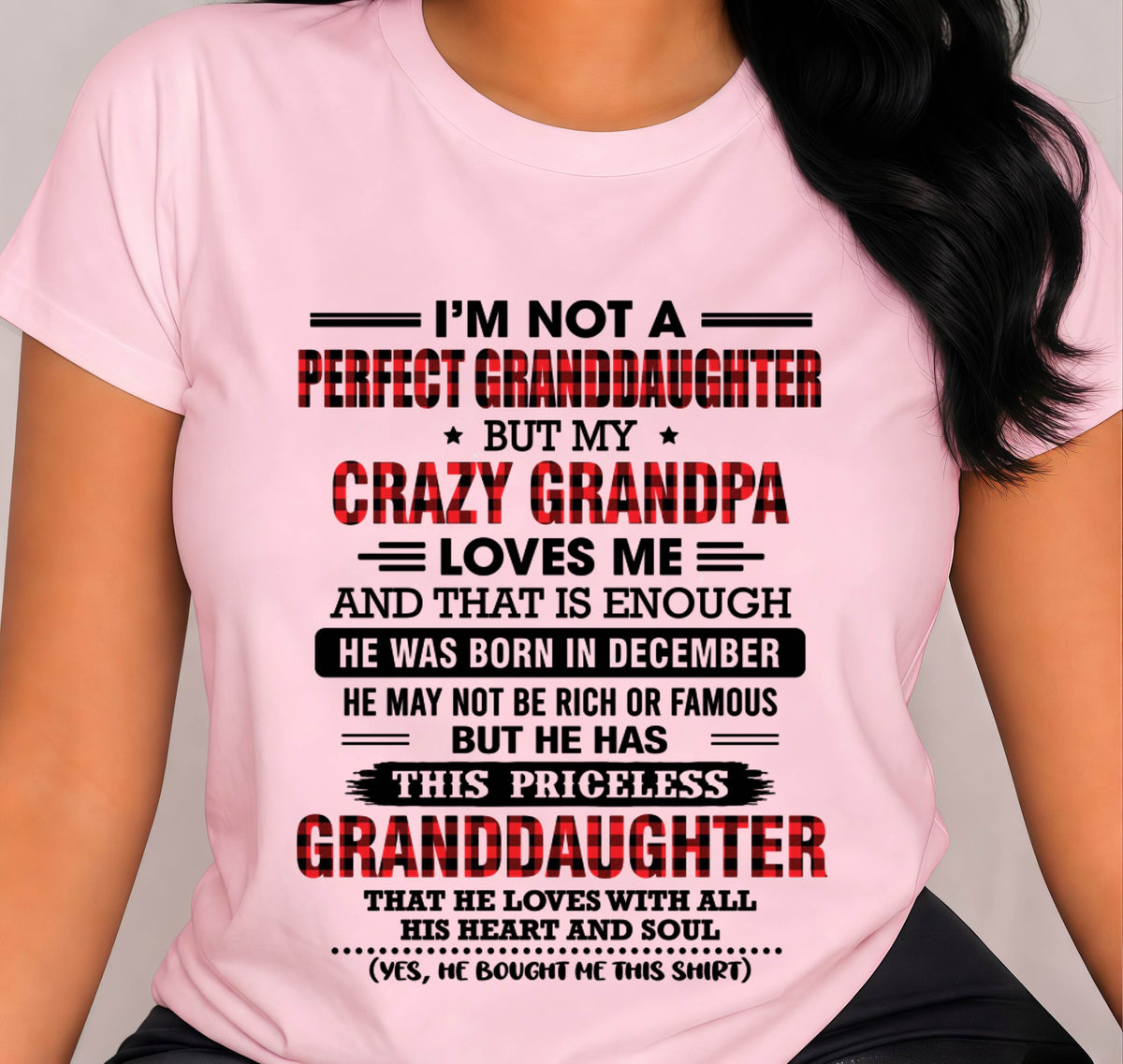 DECEMBER - PRICELESS GRANDDAUGHTER - FROM GRANDPA - TLEE12 (SKU2608-446-12)