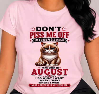 AUGUST – ZERO PATIENCE FUNNY CAT - FOR WOMEN - TLEE08 (SKU2608-291-08)