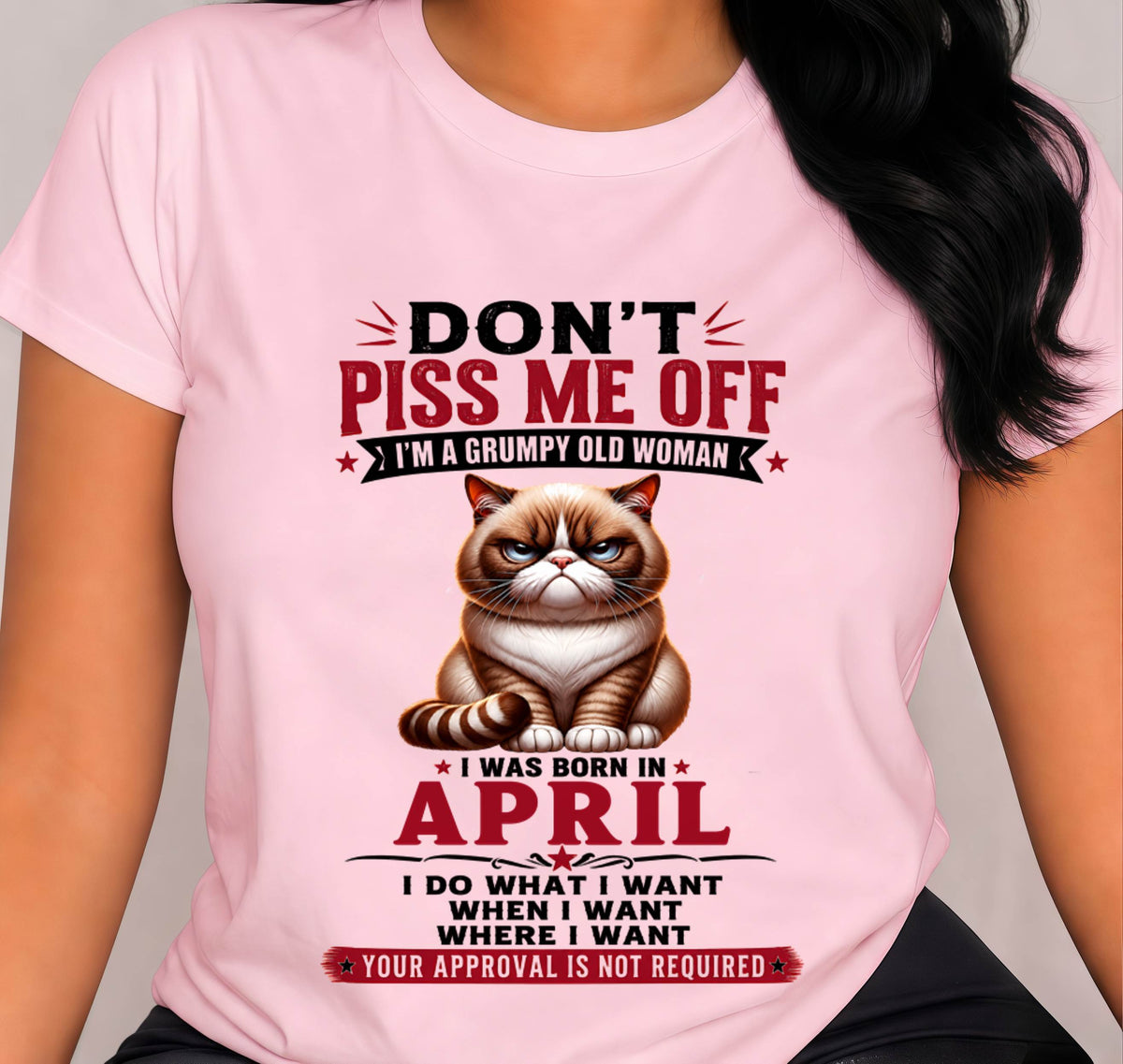 APRIL – ZERO PATIENCE FUNNY CAT - FOR WOMEN - TLEE04 (SKU2608-291-04)
