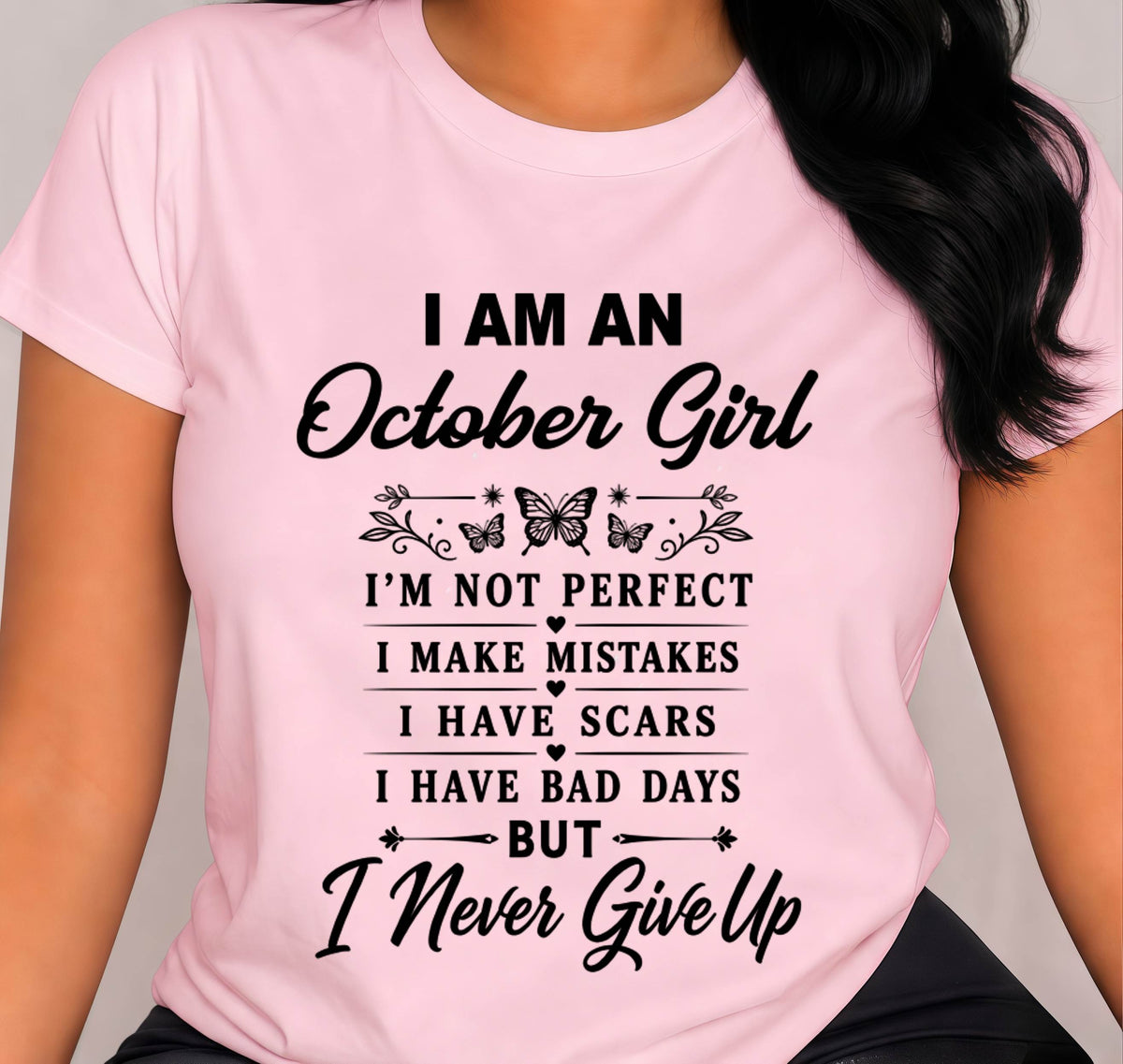OCTOBER GIRL NEVER GIVE UP - FOR WOMEN - TLEE10 (SKU2606-378-10)
