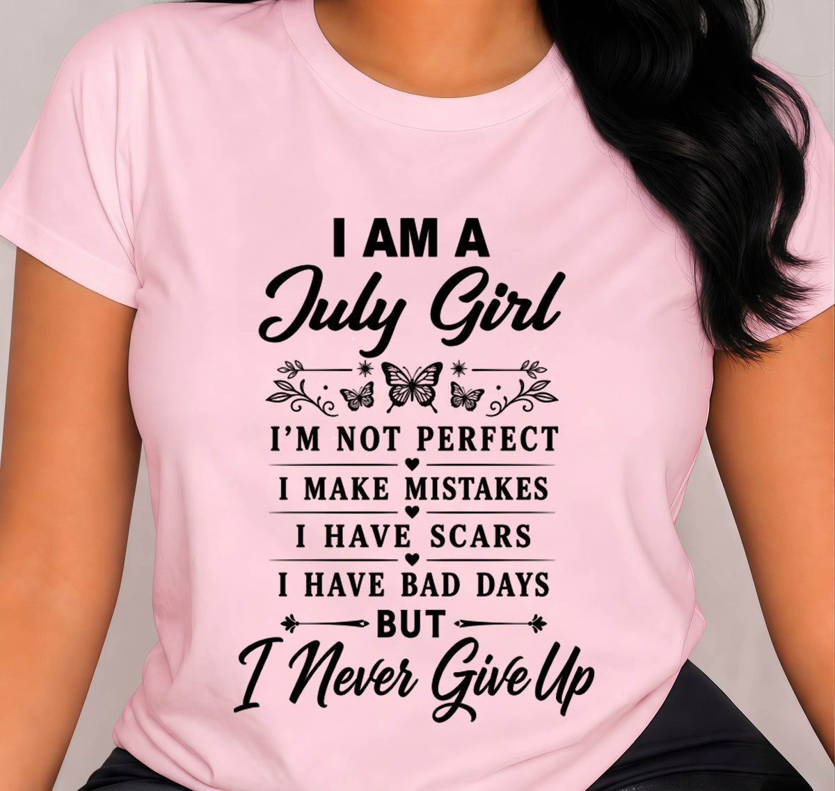 JULY GIRL NEVER GIVE UP - FOR WOMEN - TLEE07 (SKU2606-378-07)