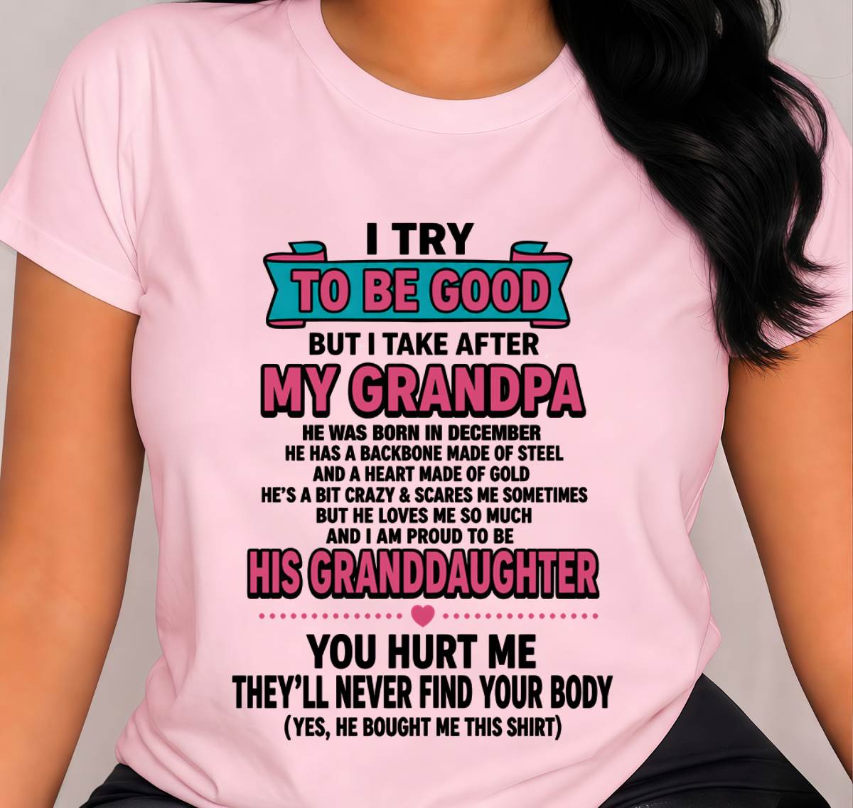 DECEMBER - I TRY TO BE GOOD BUT I TAKE AFTER MY GRANDPA - FROM GRANDPA - TLEE12 (SKU2606-212-12)