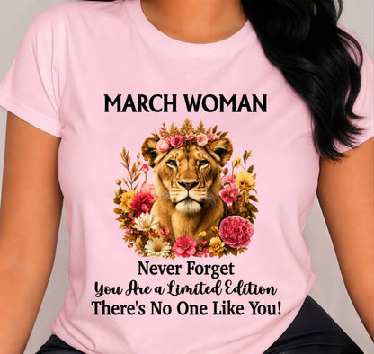 MARCH WOMAN – PROUD TO BE DIFFERENT - FOR WOMEN - TLEE03 (SKU2607-74-03)