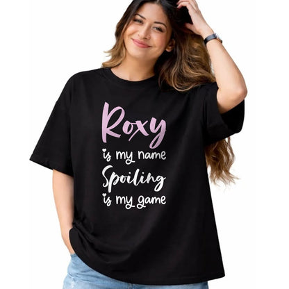 Best Wife Shirt, Wife and Husband Unisex T-Shirt/Hoodie/Sweatshirt HLT00 - Roxy Name Personalized Women Spoiled Girl Cute Pink Black T-Shirt