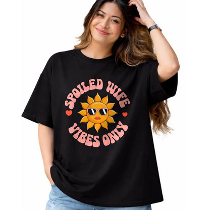 Best Wife Shirt, Wife and Husband Unisex T-Shirt/Hoodie/Sweatshirt HLT00 - Gift for wife T shirt, spoiled wife   Funny Wife Spoiled Wife Vibes Only Premium T-Shirt