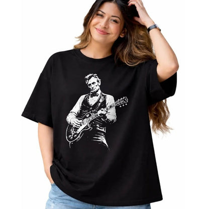 Guitar Lover Shirt, Funny Guitar UnisexT-Shirt/Hoodie/Sweatshirt HLT00 - Retro Vintage Abraham Lincoln Abe Lincoln Playing Guitar Men T-Shirt
