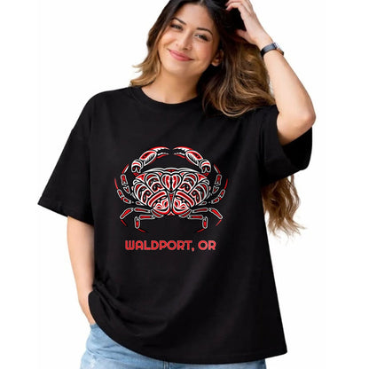 Native American T-Shirts, Vintage Native American Unisex T-Shirt/Hoodie/Sweatshirt HLT00 - Waldport Oregon Dungeness Crab Native American